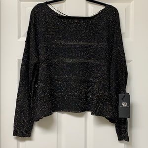 Rock & Republic black and gold shimmer sweater